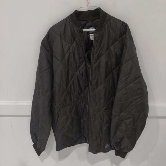 USED DEFECT Polar King By Key Men's Quilted Light Jacket Black Size MT $70 BB336 - Picture 1 of 2
